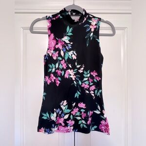 Fitted Tank Top with Mandarin Collar